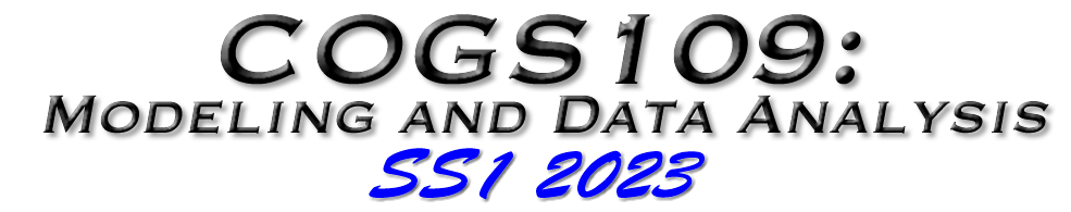 COGS109: Modeling and Data Analysis